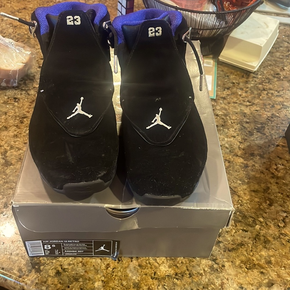 Black and blue Jordan’s